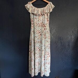 BCBGeneration Floral Maxi Off the Shoulders Dress